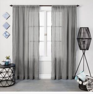 One New Opalhouse gray curtain sheer 42 X 84